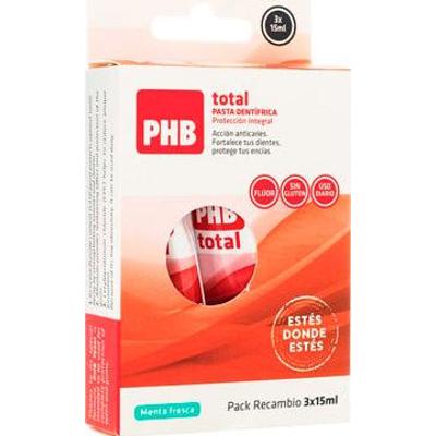 PHB Opakowanie Pasta do zębów dla dorosłych Łącznie 3x15ml