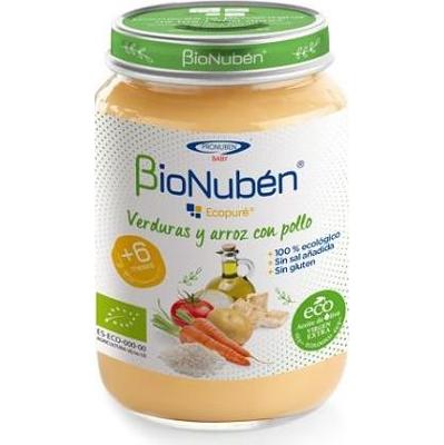 Bionubén Bionuben Ecopuré Słoik Warzywa i Ryż z Kurczakiem 6m 250g