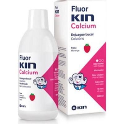 Kin Płyn do płukania jamy ustnej Fluorkin Calcium o smaku truskawkowym 500 ml