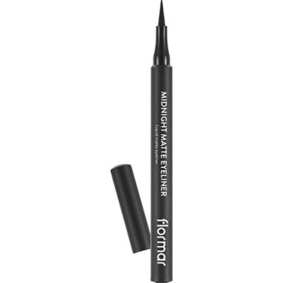flormar Midnight Matte Eyeliner w markerze matowy efekt kolor 01 czarny 1,2 ml