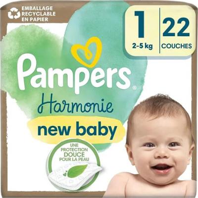 Pampers Warstwy Harmonie Rozmiar 1 od 2 do 5 kg x 22