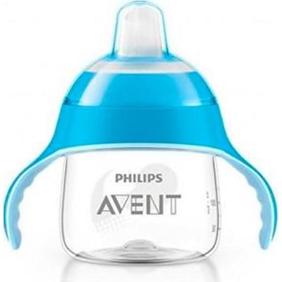 Avent Niebieski kubek z miękkim ustnikiem 200 ml + 6 miesięcy