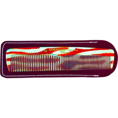 Guenzani Classic - Kieszonkowy grzebień o rzadko-gęstym rozstawie z etui 125 1 sztuka