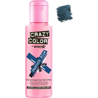 Półtrwały kolor Crazy Color 100 ml paw błękit