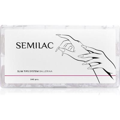 Semilac Akcesoria Naklejki na paznokcie Slim Tips z trwałym efektem 240 szt.