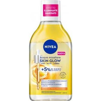 Nivea Skin Glow Micellar Water Płyn do demakijażu twarzy i oczu z 5% serum + kompleksem aminokwasów 400 ml
