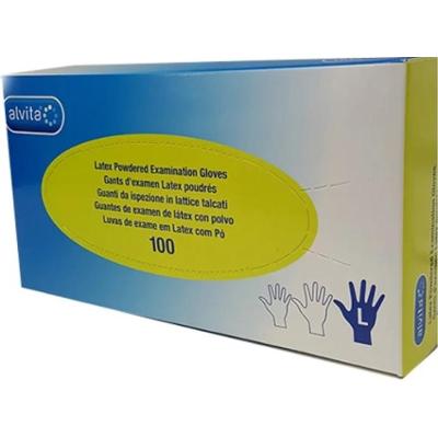 Alliance ALVITA® RĘKAWICE LATEXOWE BEZ PUDRU L 100 sztuk