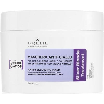 Brelil Professional Maska anty-żółta przeciw żółtym tonom do włosów blond i siwych 220 ml