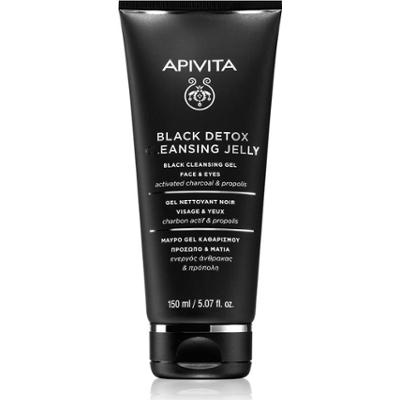 Apivita Black Detox Czarny Żel Oczyszczający Do Twarzy i Oczu 150ml