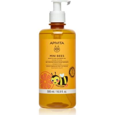 Apivita Mini Bees Delikatny żel pod prysznic dla dzieci pomarańczowo-miodowy żel pod prysznic do ciała i włosów dla dzieci 500 ml