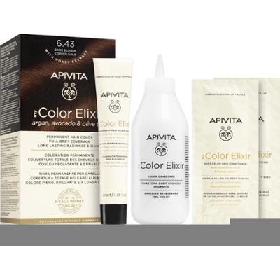 Apivita Farba do włosów My Color Elixir bez amoniaku w kolorze 6,43 Dark Blonde Copper Gold