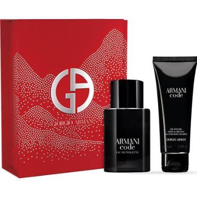Armani Pakiet upominkowy z kodem dla mężczyzn Armani Code Eau de Toilette do ponownego napełnienia 50 ml + perfumowany żel pod prysznic 75 ml