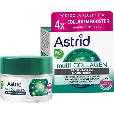 Astrid Multi Collagen Krem na noc przeciwzmarszczkowy i przywracający elastyczność 50 ml