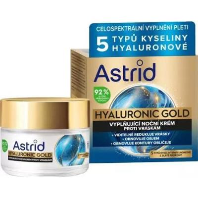 Astrid Krem przeciwzmarszczkowy na noc z proteinami złota hialuronowego 50 ml