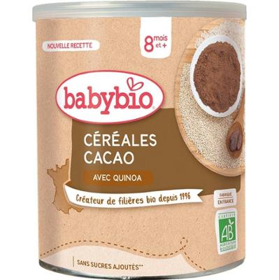 Babybio Płatki - 8 miesięcy i + - Płatki kakaowe z komosą ryżową - BIO 220G