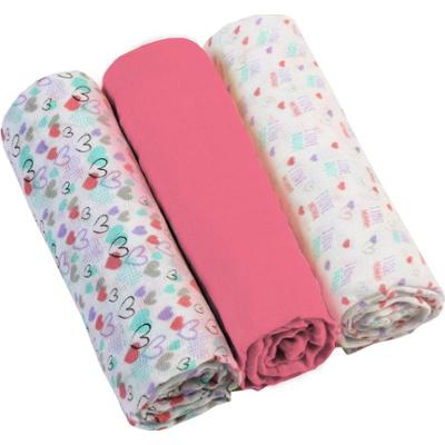 BabyOno Pieluszka Supermiękkie pieluchy materiałowe Pink 70×70 cm 3 szt.