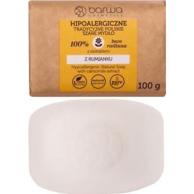 Barwa Cosmetics błyszczące szare mydło hipoalergiczne z ekstraktem z rumianku 100g