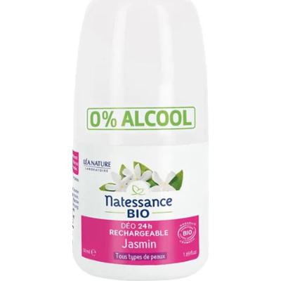 Natessance Dezodorant Jasmin Bio 24h do wielokrotnego napełniania Każdy rodzaj skóry 50ml