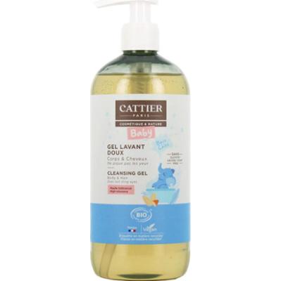 Cattier Bebe Organiczny delikatny żel do mycia ciała i włosów 500ml