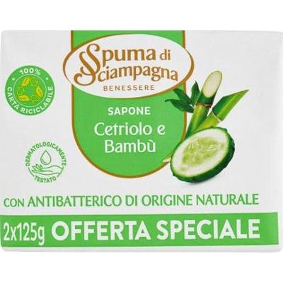 Spuma Di Sciampagna Mydło Wellbeing Ogórek i Bambus 2 X 125 Gr
