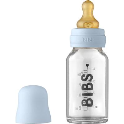 BIBS Szklana butelka dla niemowląt 110 ml Niebieska butelka dla niemowląt 110 ml