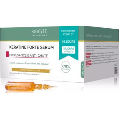 Biocyte Serum Keratin Forte - Wzrost i przeciwdziałanie wypadaniu włosów 15 fiolek Partia × 3