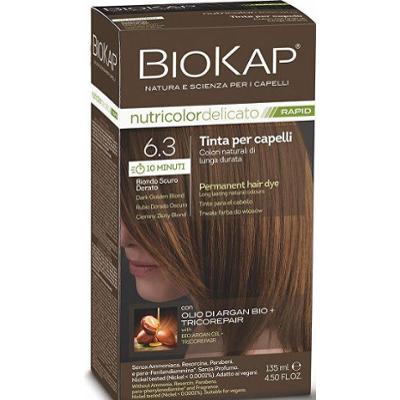 Biokap BIOKAP DELICATE RAPID farba do włosów - 6.30 Ciemny złoty blond 135 ml