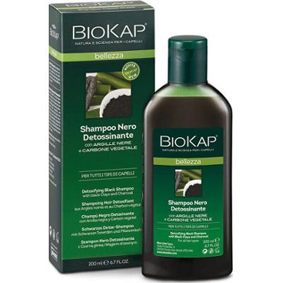 Biokap Szampon detoksykujący do włosów z czarną glinką i węglem aktywnym 200 ml