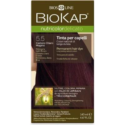 Biokap NUTRICOLOR DELICATO - Farba do włosów - 5.50 Brąz - jasny mahoń 140 ml