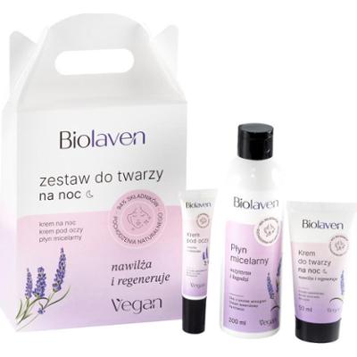 Zestaw do nocnej pielęgnacji twarzy Biolaven 200ml+50ml+15ml