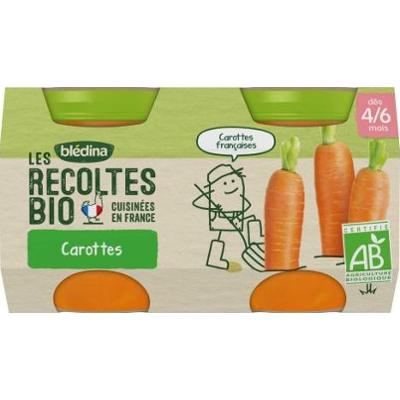 Blédina I Organiczne Zbiory Od 4/6 Miesiąca - Małe Słoiki Warzyw - Marchew 2x130g