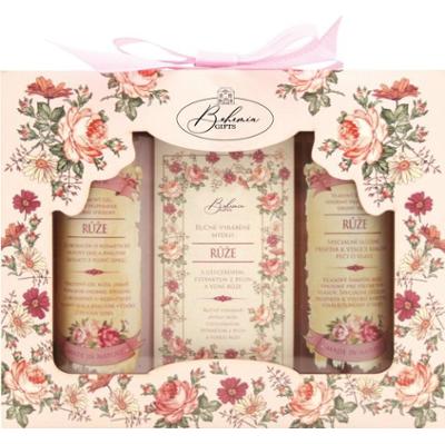 Bohemia Gifts & Cosmetics Zestaw Rosarium damski II. żel pod prysznic 100 ml + szampon do każdego rodzaju włosów 100 ml + mydło ręcznie robione z glic