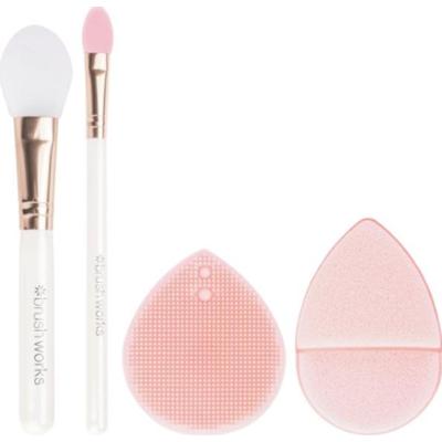 Brushworks Zestaw do twarzy Detox Zestaw do pielęgnacji twarzy Złuszczające krążki oczyszczające 1 szt. + Płatek złuszczający 1 szt. + Aplikator do ma