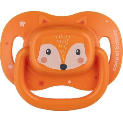 Canpol babies Smoczek Cute Animals 0-6m pomarańczowy 1 szt