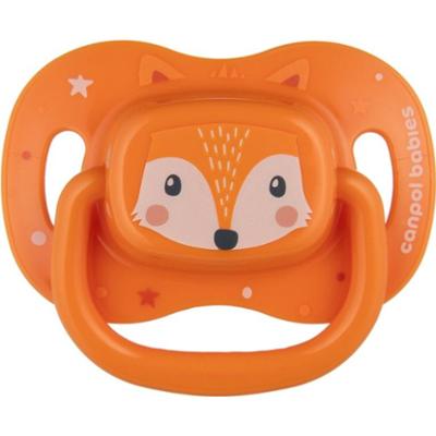 Canpol babies Cute Animals 18m+ pomarańczowy smoczek 1 szt