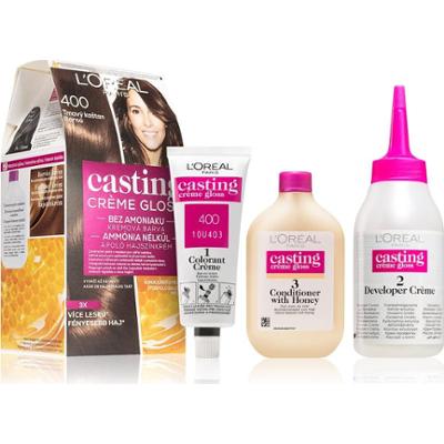 L'Oréal Paris Casting Creme Gloss farba do włosów kolor 400 ciemny brąz