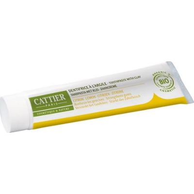 Cattier Dentargile Remineralizująca pasta do zębów z glinką wzmacniająca dziąsła z organicznym olejkiem cytrynowym 75 ml