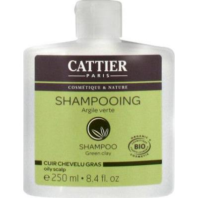 Cattier Organiczny szampon do tłustej skóry głowy z zieloną glinką 250 ml