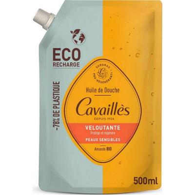Cavaillès Olejek pod prysznic - Aksamitny - Skóra wrażliwa - Organiczny migdał - Eco Uzupełnienie 500ml