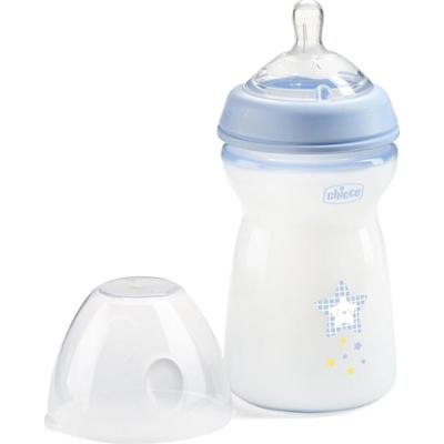 Chicco Naturalfeeling Niebieska butelka dla niemowląt o szybkim przepływie 330 ml 6 m
