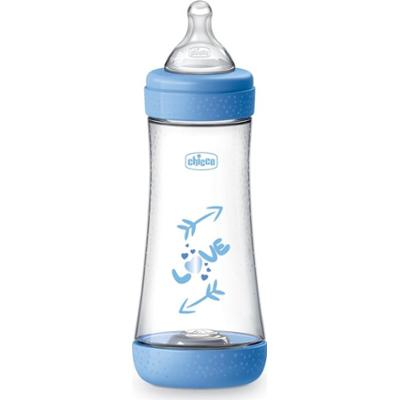 Chicco Idealna silikonowa butelka do karmienia 300ml niebieska 4m+