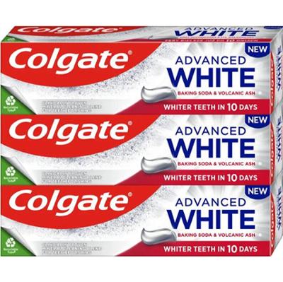 Colgate Advanced White Baking Soda & Volcanic Ash Trio Wybielająca pasta do zębów 3 x 75 ml