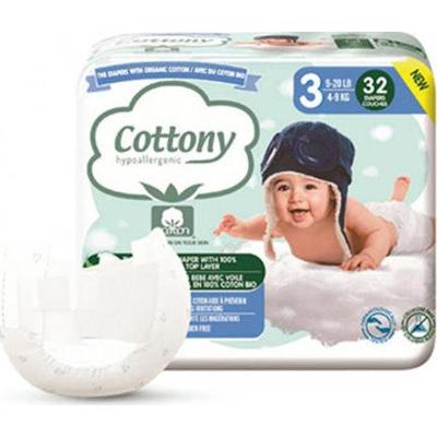 Bawełniane pieluchy dla niemowląt Bawełna organiczna Rozmiar 3 4-9 kg 32 pieluchy