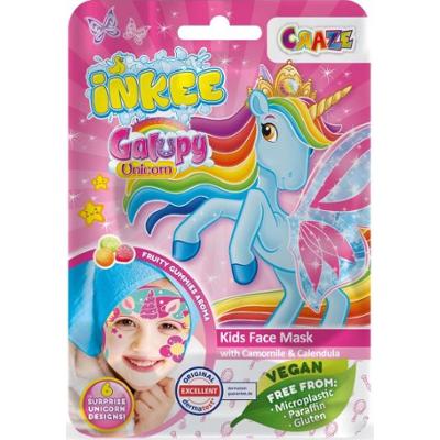 Craze Maska materiałowa INKEE Unicorn dla dzieci w wieku 5 lat i więcej