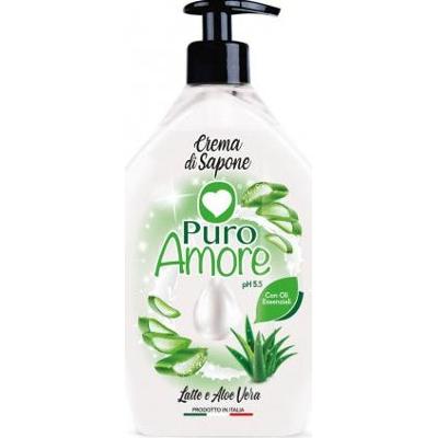 Puro Amore Krem mydlany Mleko i Aloes 750 ml