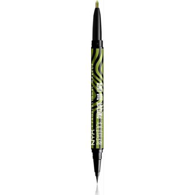 NYX Profesjonalny makijaż Beetlejuice Pinstripe Duo Liner eyeliner 2 w 1 kolor 03 Zielony Chrom 0,5 ml