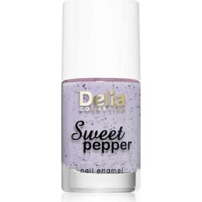 Delia Cosmetics Lakier do paznokci Sweet Pepper Black Particles kolor 04 Lawenda 11 ml