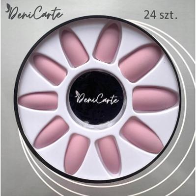 Deni Carte Matt Nail Tips - Sztuczne paznokcie, 24 sztuki Różowy Nude