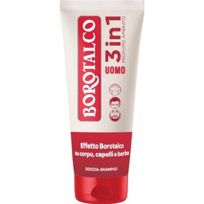 Borotalco Szampon pod prysznic dla mężczyzn 3w1 perfumy bursztynowe 200 ml