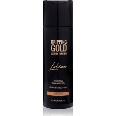 Dripping Gold Luksusowe nawilżające mleczko samoopalające do opalania zapewniające intensywną opaleniznę Ultra Ciemny 200ml